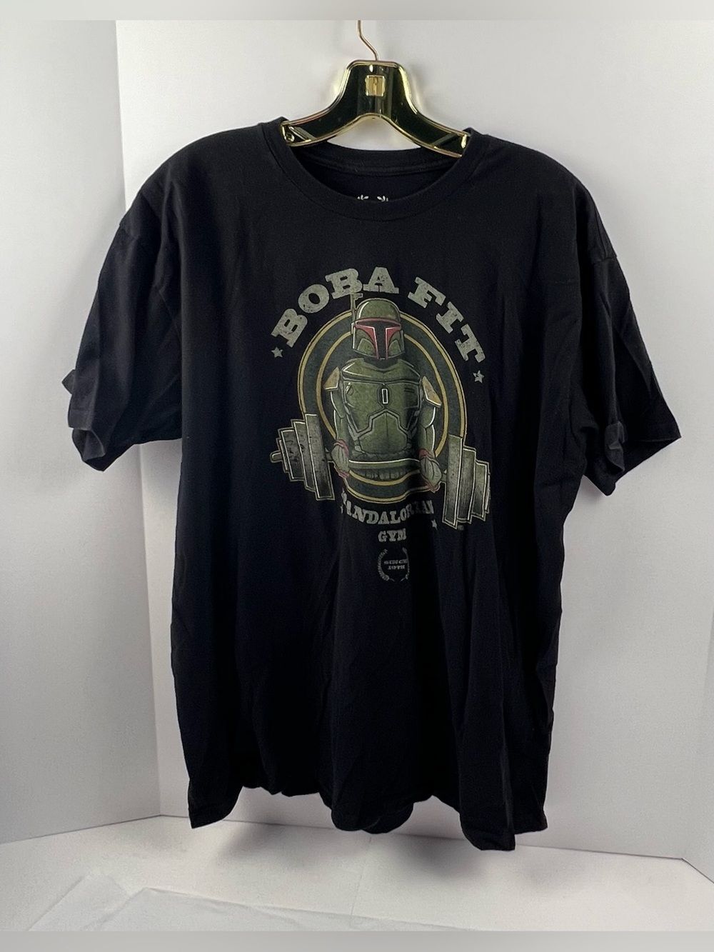 TeePublic Mandalorian Gym  XL Black Graphic Crewneck Tee